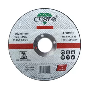 Disco de corte tipo plano para aluminio