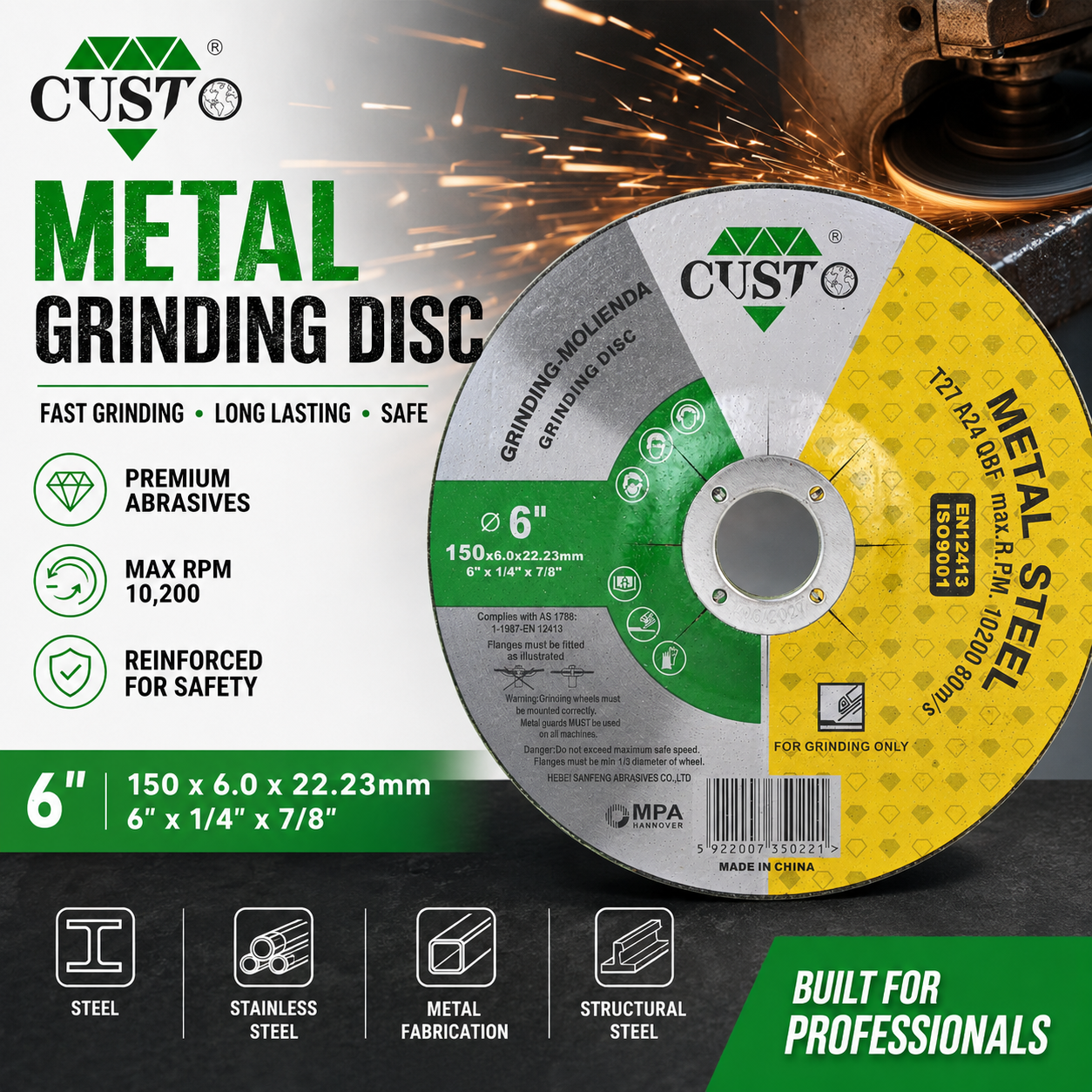 Disco de desbaste para metal 150